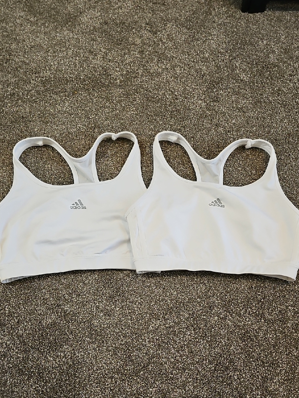 Two For One Adidas White Sports Bras